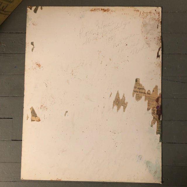 Original Vintage Peter Duncan Abstract Encaustic Mixed Media 1980’s Painting “Row House Street Brooklyn” For Sale - Image 4 of 5