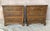 Pair of Georgian Style Burl Wood Side Chests. These chests are executed in figured burl wood veneers with contrasting...