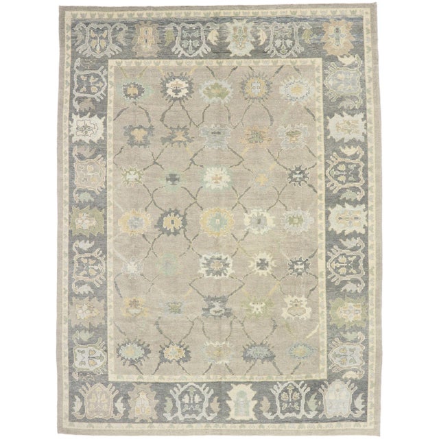 Turkish Oushak Rug - 10'07 X 14'01 For Sale - Image 10 of 10