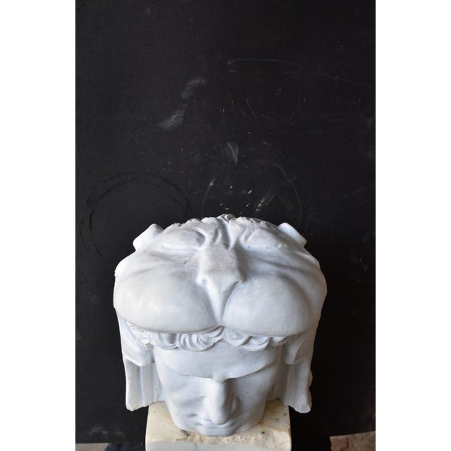 Hand-Carved Mithridates Bust Sculpture, 20th Century, Marble For Sale - Image 3 of 6