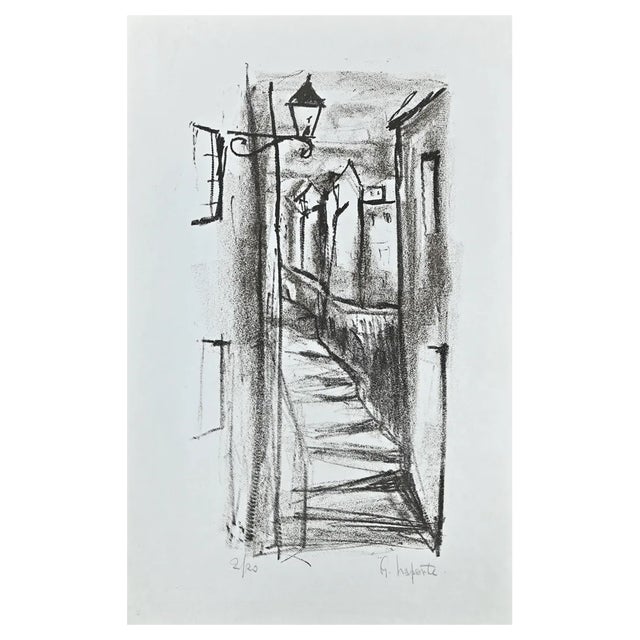 Georges Laporte, Les Chalets, 1990s, Lithograph on Paper For Sale