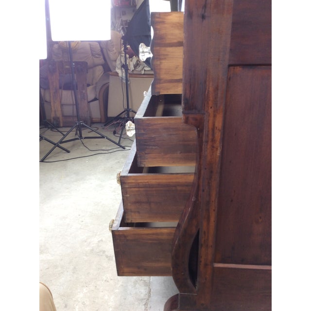 Antique Empire Mahogany Chest of Drawers With Glass Hardware For Sale - Image 10 of 18