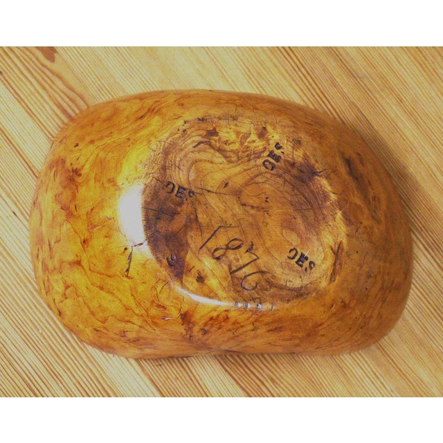 Swedish Birch Burl Bowl, 1876 For Sale - Image 13 of 14