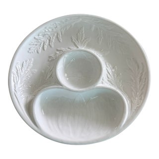 White Bordallo Penheiro Artichoke Platter For Sale