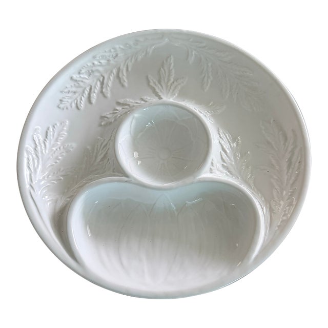 White Bordallo Penheiro Artichoke Platter For Sale