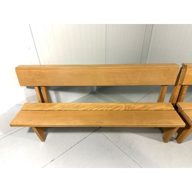 Modern Beech Bench, 1960s For Sale - Image 15 of 18