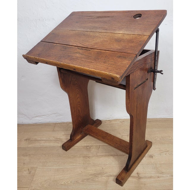 Vintage Desk in Oak, 1920s For Sale - Image 3 of 16