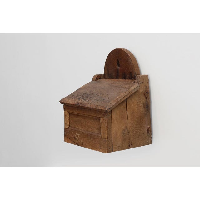 Antique French Oak Wall Salt Box, France, 1850 For Sale - Image 4 of 14