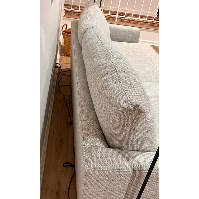 Crate & Barrel Crate & Barrel Lounge Sofa, 93" Taft Cement For Sale - Image 4 of 5