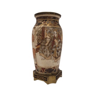 Japanese Vase with Ormolu and Satsuma Porcelain, 1880 For Sale