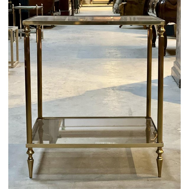 Mid-Century French Brass Lamp Table, 1965 For Sale - Image 15 of 16