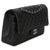 Traditional Black Quilted Caviar Medium Classic Double Flap Handbag For Sale - Image 3 of 9