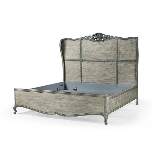 French Provincial Painted King Size Bed For Sale - Image 4 of 12