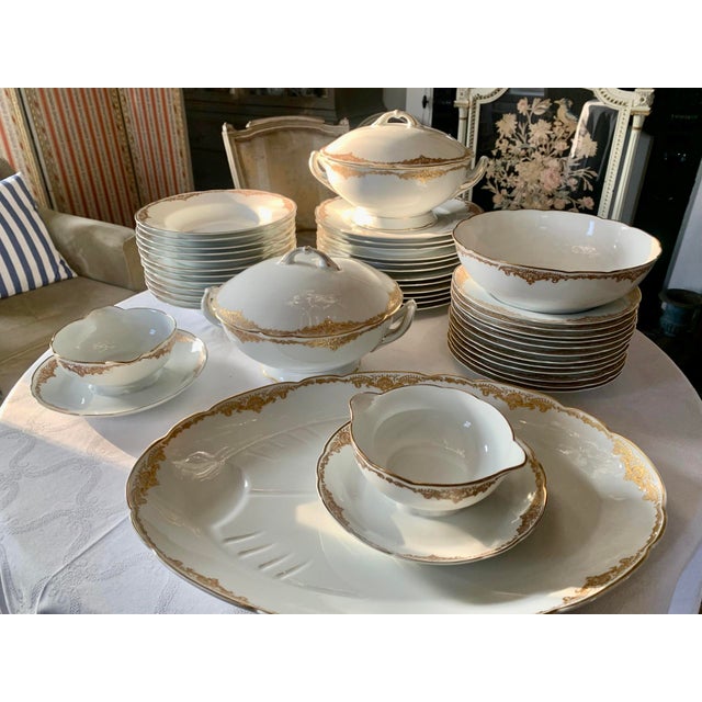 White French Dinnerware by Bernardaud Limoges, 1965, Set of 42 For Sale - Image 8 of 12