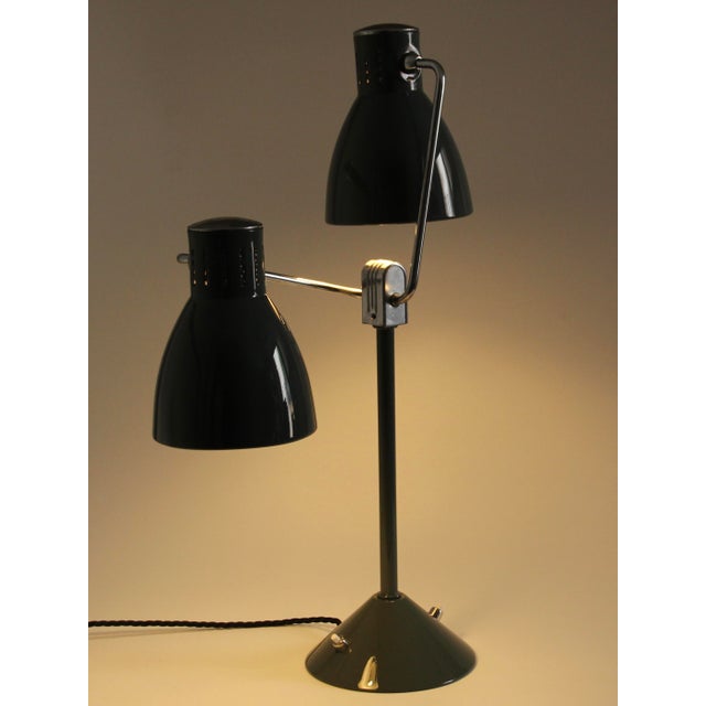 Vintage French Double-Shade Desk Lamp from Jumo, 1940s For Sale - Image 10 of 18