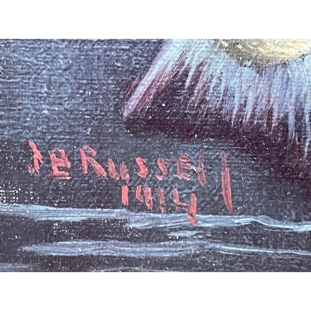 1910s Scottish Angling Fishing Oil Painting – “Burn Trout” by James B. Russell, c.1914 For Sale - Image 5 of 18