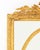 Louis XVI Style Giltwood Framed Cushion Mirror, with foliate motif crest and beveled glass. Overall: 50" H x 35.5" W x...