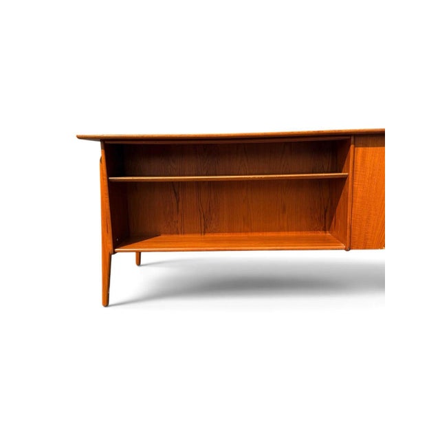 Svend Aage Madsen Executive Teak Desk | Sigurd Hansens Møbelfabrik | Made in Denmark | C. 1960s For Sale - Image 13 of 15