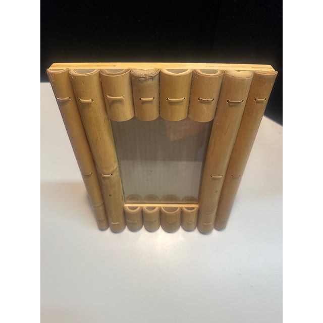 Vintage Bamboo Picture Frame For Sale - Image 10 of 11