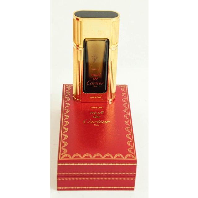 Must de Cartier Paris Collectible Vintage Empty Perfume Bottle in Original Box Art Deco Style. Vintage Original PARFUM...