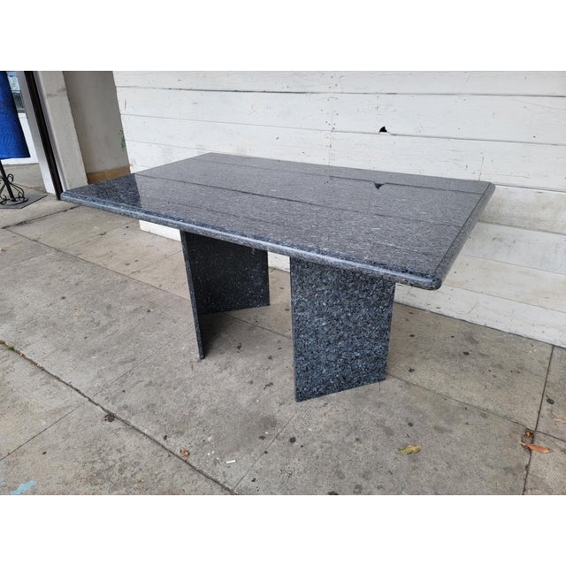 1970s Modern Granite Dining Table For Sale - Image 4 of 17