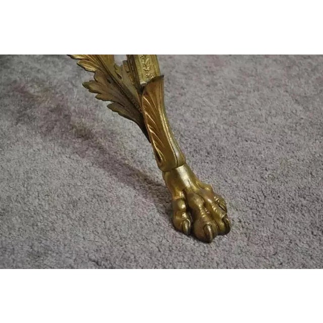 19th Century 19th Century French Neoclassical Bronze Figural Lion Plant Stand Vase Pedestal For Sale - Image 5 of 10