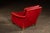 Mid 20th Century Vintage Tufted Leather Lounge Chair in Candy Apple Red For Sale - Image 5 of 14