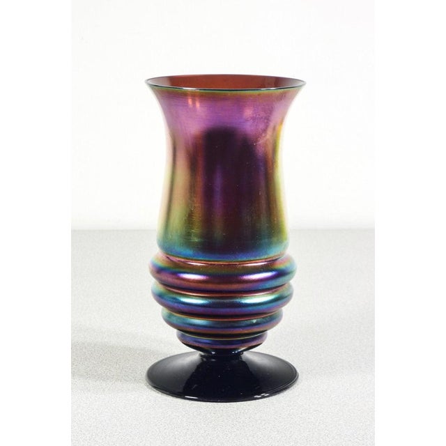 Glass vase iridescent blown wmf myra series origin germany period 1920s/30s brand wmf model myra series material...