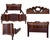 An exceptional early 20th-century (circa 1910) Italian antique bed frame. Masterfully crafted from rich Italian walnut and...