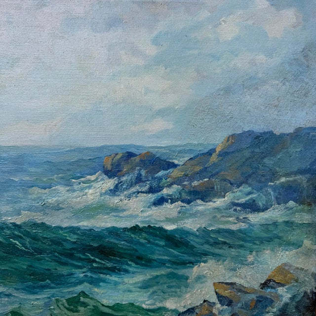 Early 20th Century American Seascape Oil Painting For Sale In Chicago - Image 6 of 13
