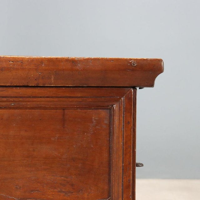 Walnut Chest with Wrought Iron Handles, Italy, Late 18th Century For Sale - Image 6 of 13