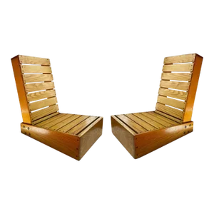 Vintage Wooden Chairs - Custom Made - A Pair
