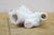 Mid Century Japan Porcelain Long Neck Cat Figurines Calico Splatter Pair 1950s For Sale - Image 11 of 11