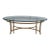 Late 20th Century Attributed LaBarge Glass Top Brass Coffee Table For Sale