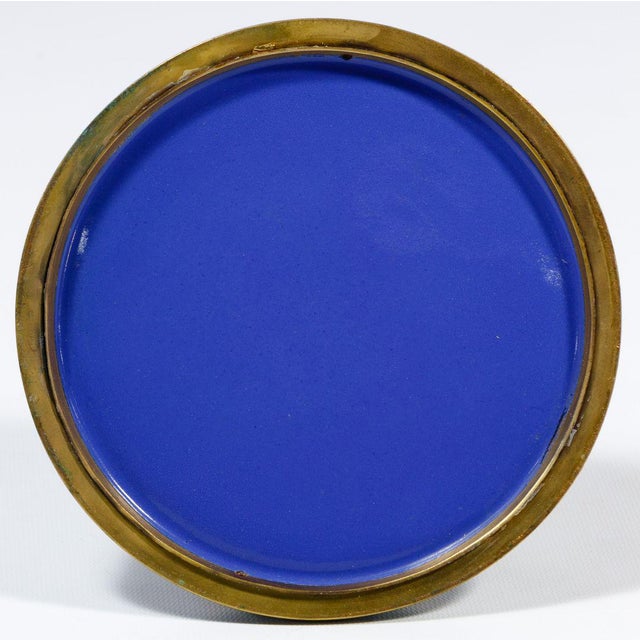 Asian Late 19th Century Chinese Floral Cloisonné Enamel Vanity Mirror For Sale - Image 3 of 4