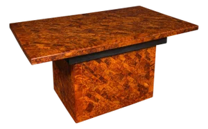 Vintage Marquetry Coffee Table, English Burr Yew, Art Deco, Modern, Circa 1940