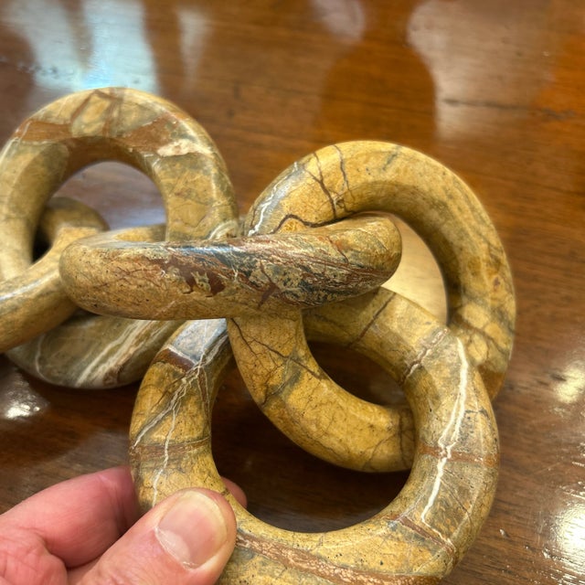 2010s Tan Stone Hoop Links For Sale - Image 5 of 7