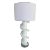 Brutalist Inspired Modern White Plaster Table Lamp For Sale