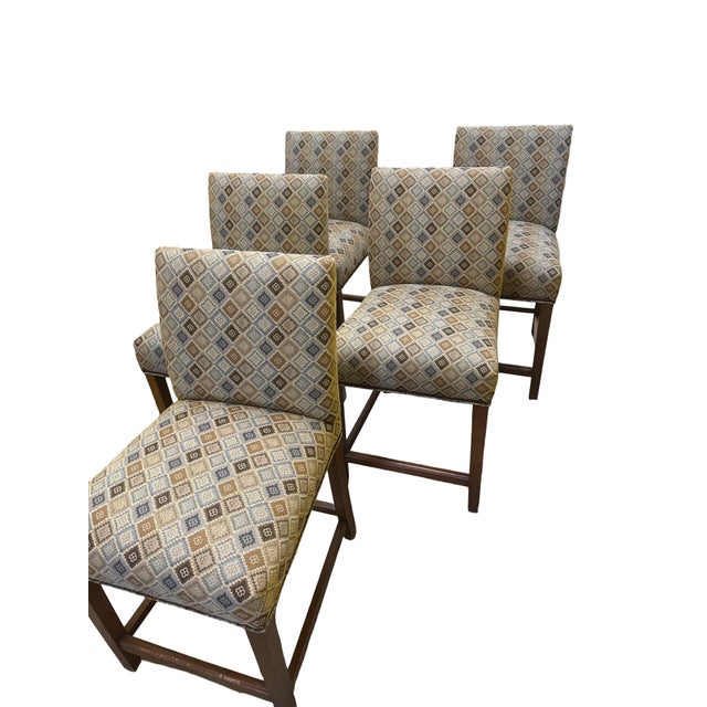 Ethan Allen Upholstered Dining Chairs – Set of 5 – Artisan Crafted For Sale - Image 11 of 12