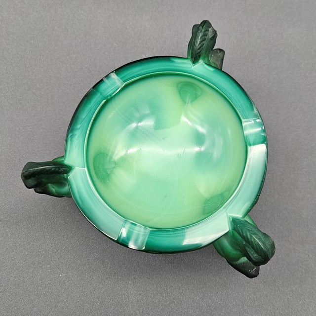 Malachite Glass Ashtray by Arthur Pleva for Curt Schlevogt, 1930s For Sale - Image 4 of 5