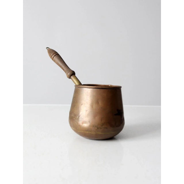 Farmhouse Antique Copper Spouted Pot For Sale - Image 3 of 11