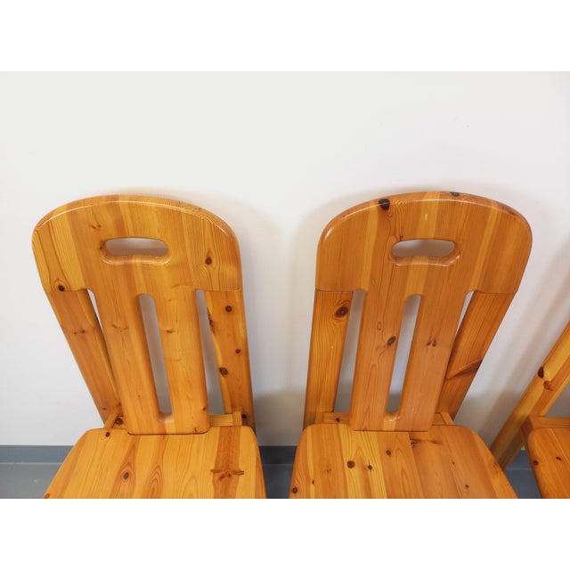 Vintage Pine Chairs, 1970s, Set of 4 For Sale - Image 9 of 18