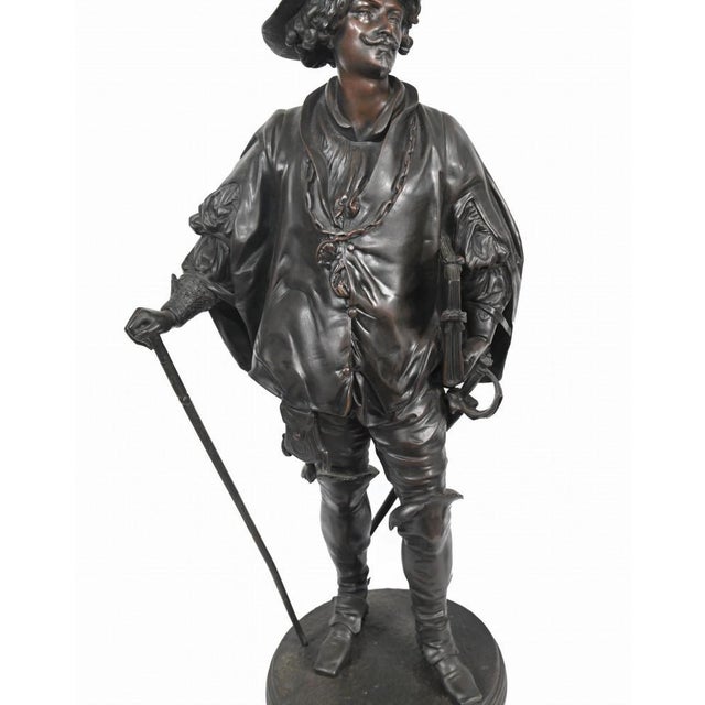 Bronze Statues Rubens and Van Dyck by Jean Jules Salmson, Set of 2 For Sale - Image 12 of 13