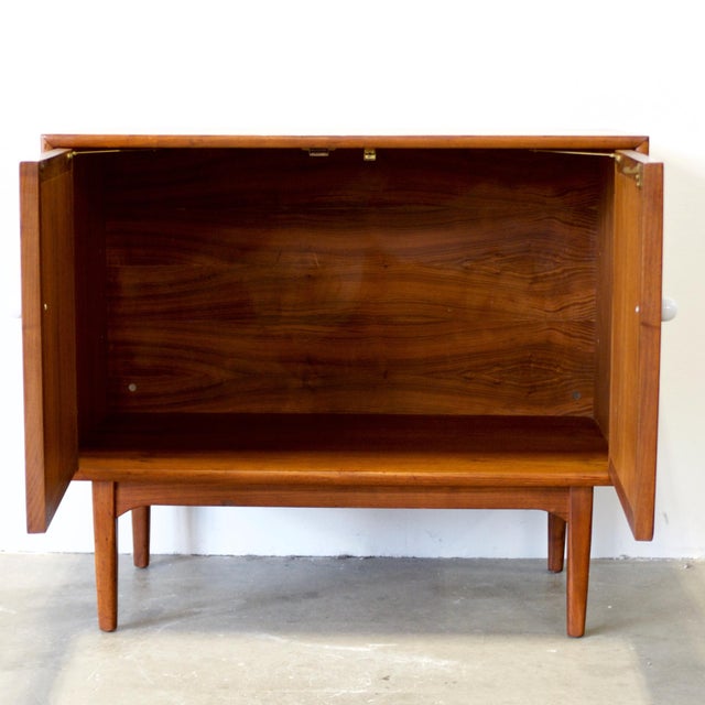Wood Drexel "Declaration" Walnut Record Cabinet / Small Sideboard Designed by Stewart MacDougall & Kipp Stewart For Sale - Image 7 of 9