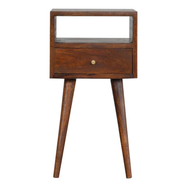 Mini Chestnut Nightstand With Shelf For Sale