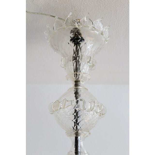 Cream Italian Murano Glass Chandelier, 1950s For Sale - Image 8 of 18