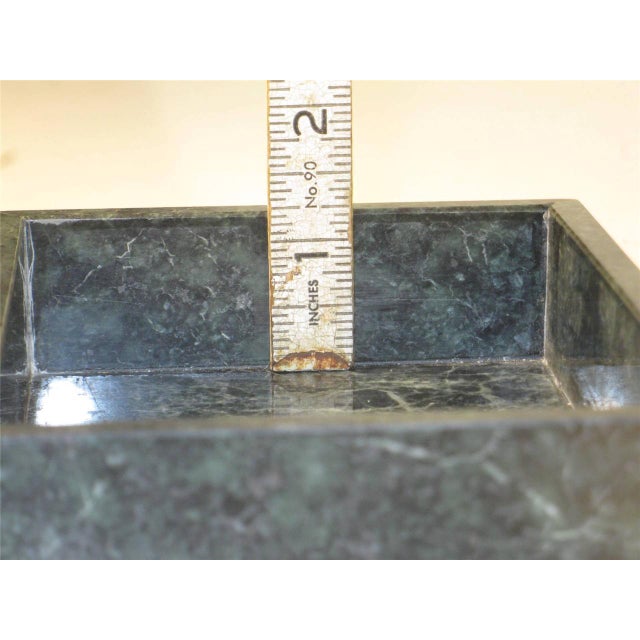 Green Trinket Jewelry Kye Ring Box Vintage Green Marble For Sale - Image 8 of 12