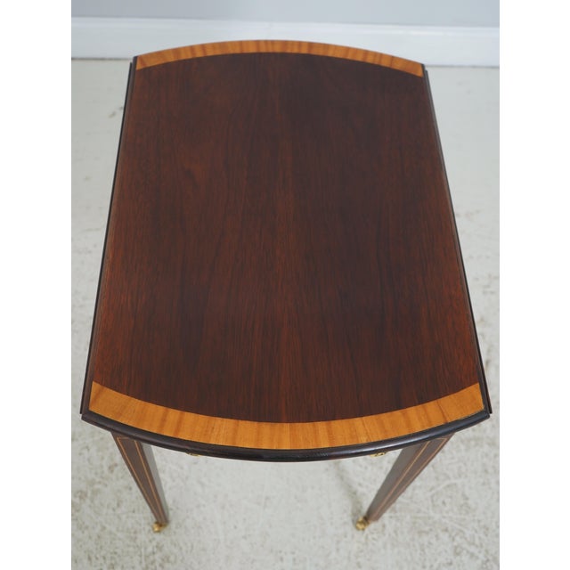 Mahogany Federal Style Drop Leaf Pembroke Table For Sale - Image 12 of 18