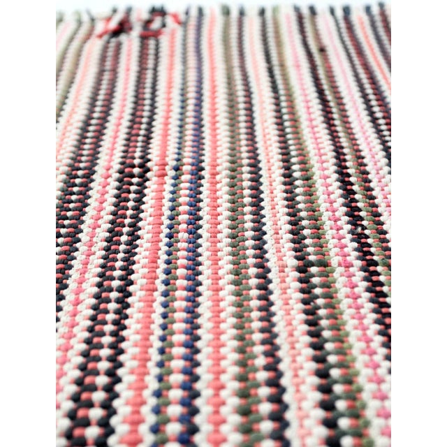 Textile Vintage Accent Rag Rug For Sale - Image 7 of 10