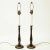 Traditional Pair of Georgian Style Black and Gilt Candlestick Table Lamps For Sale - Image 3 of 11